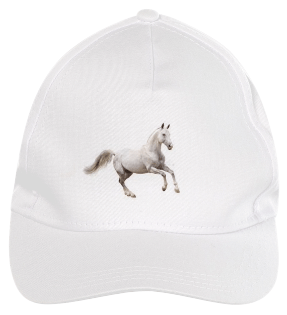 BONÉ BRANCO ABA CURVADA CAVALO