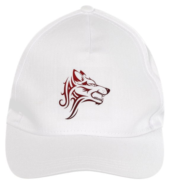 BONÉ BRANCO ABA CURVADA LOBO