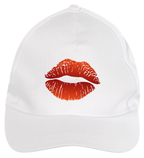 Nome do produto boné branco aba curvada beijo