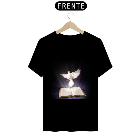 camisetas pretas pomba da paz