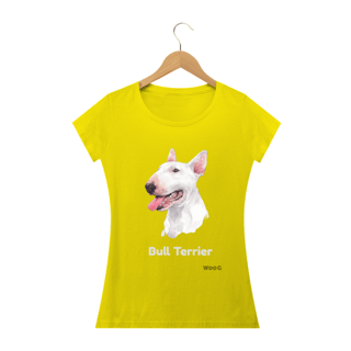 Nome do produto Bull Terrier Branco / T-shirt Women Bull Terrier White