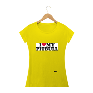 Nome do produto Eu amo meu pitbull / T-shirt Woman Pitbull