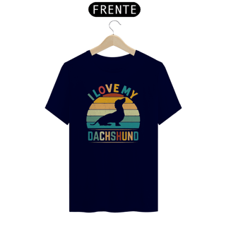 Nome do produto Eu amo meu Dachshund / T-shirt Dachshund