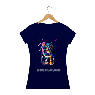 Nome do produto Dachshund Pintura / T-shirt Women Dachshund