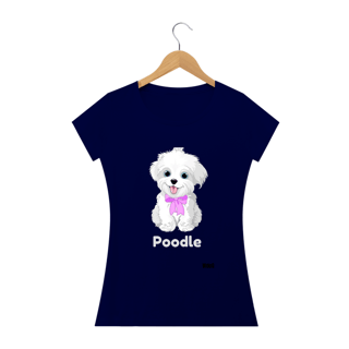 Nome do produto Poodle Branco / T-shirt Woman Poodle White