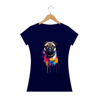 Nome do produto Pintura de Pug / T-shirt Woman Pug