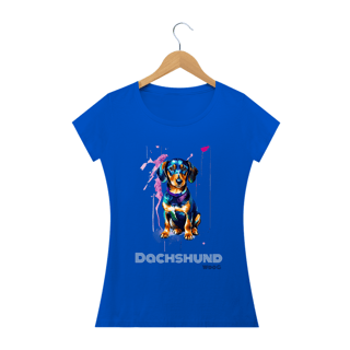 Nome do produto Dachshund Pintura / T-shirt Women Dachshund