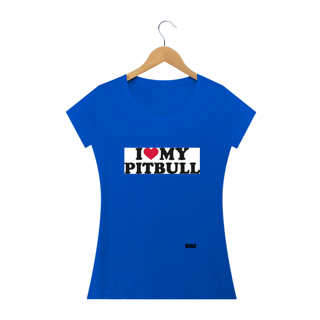 Nome do produto Eu amo meu pitbull / T-shirt Woman Pitbull