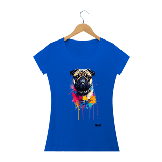 Nome do produto Pintura de Pug / T-shirt Woman Pug