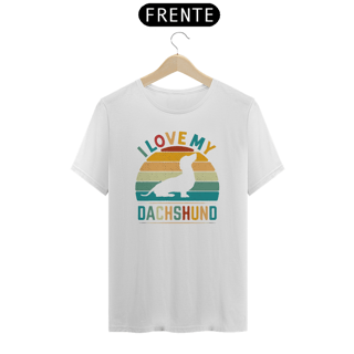 Nome do produto Eu amo meu Dachshund / T-shirt Dachshund