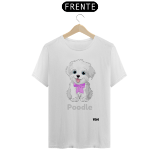 Nome do produto Desenho Poodle Branco / T-shirt Poodle