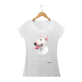 Nome do produto Bull Terrier Branco / T-shirt Women Bull Terrier White