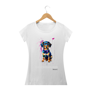 Nome do produto Dachshund Pintura / T-shirt Women Dachshund