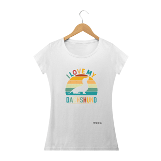 Nome do produto Eu amo meu Dachshund / T-shirt Women Dachshund
