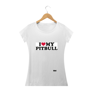 Nome do produto Eu amo meu pitbull / T-shirt Woman Pitbull