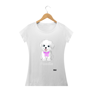 Nome do produto Poodle Branco / T-shirt Woman Poodle White