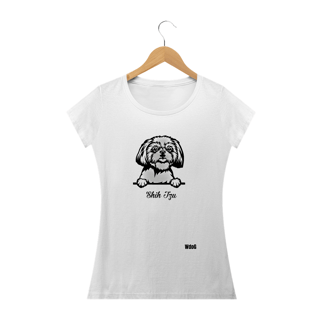 Nome do produto Shih tzu Vazado / T-shirt Woman Shih tzu