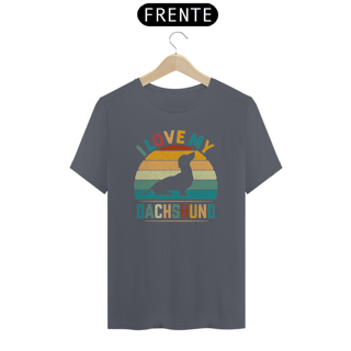 Nome do produto Eu amo meu Dachshund / T-shirt Dachshund