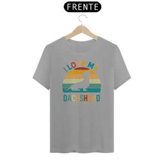 Nome do produto Eu amo meu Dachshund / T-shirt Dachshund