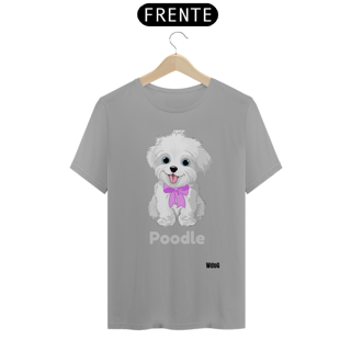 Nome do produto Desenho Poodle Branco / T-shirt Poodle