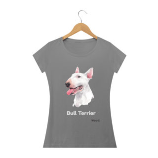 Nome do produto Bull Terrier Branco / T-shirt Women Bull Terrier White
