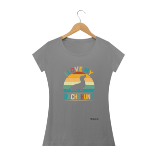 Nome do produto Eu amo meu Dachshund / T-shirt Women Dachshund