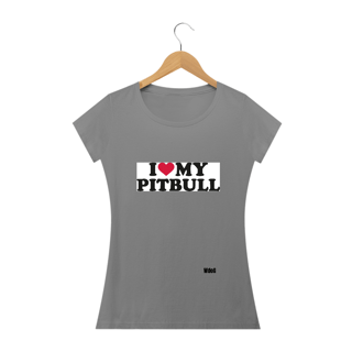 Nome do produto Eu amo meu pitbull / T-shirt Woman Pitbull