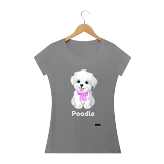 Nome do produto Poodle Branco / T-shirt Woman Poodle White