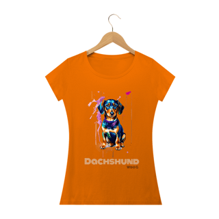 Nome do produto Dachshund Pintura / T-shirt Women Dachshund