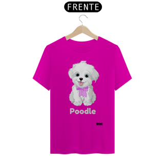 Nome do produto Desenho Poodle Branco / T-shirt Poodle