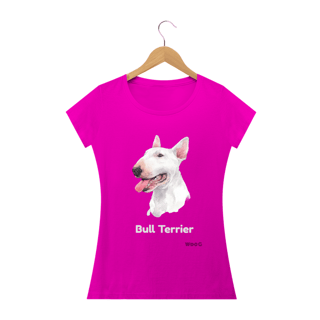 Nome do produto Bull Terrier Branco / T-shirt Women Bull Terrier White