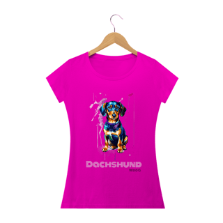 Nome do produto Dachshund Pintura / T-shirt Women Dachshund