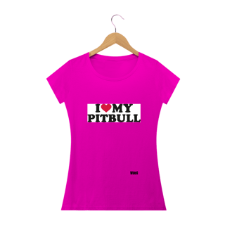 Nome do produto Eu amo meu pitbull / T-shirt Woman Pitbull