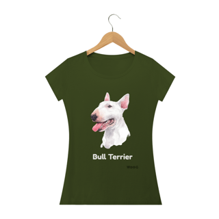Nome do produto Bull Terrier Branco / T-shirt Women Bull Terrier White