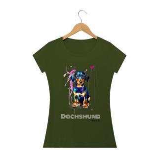 Nome do produto Dachshund Pintura / T-shirt Women Dachshund