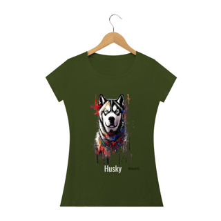 Nome do produto Pintura Husky / T-shirt Women Husky 