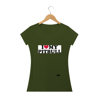 Nome do produto Eu amo meu pitbull / T-shirt Woman Pitbull