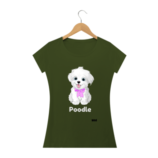 Nome do produto Poodle Branco / T-shirt Woman Poodle White