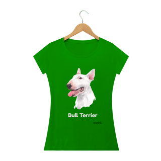 Nome do produto Bull Terrier Branco / T-shirt Women Bull Terrier White