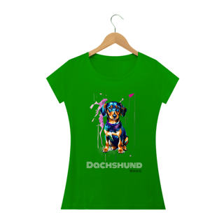 Nome do produto Dachshund Pintura / T-shirt Women Dachshund