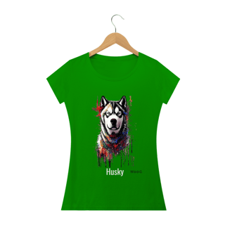 Nome do produto Pintura Husky / T-shirt Women Husky 
