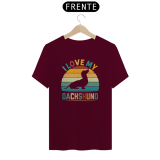 Nome do produto Eu amo meu Dachshund / T-shirt Dachshund