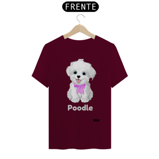Nome do produto Desenho Poodle Branco / T-shirt Poodle