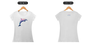 Nome do produto Baby Look Golfinho Colours Lilás