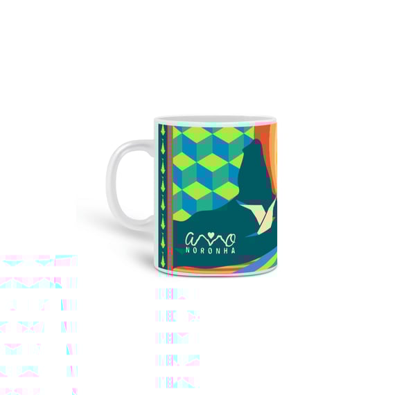 Caneca de Porcelana - Pôr do Sol no Pico Azul