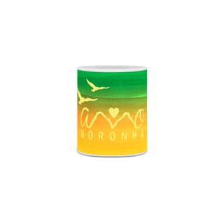 Nome do produto Caneca de Porcelana - Verde e Amarelo