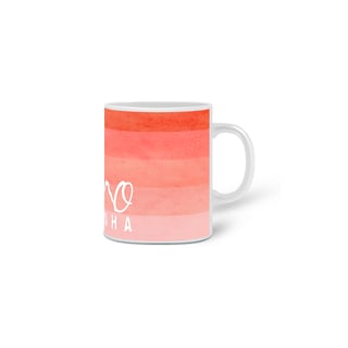 Nome do produto Caneca de Porcelana - Listras Degradê Rosa