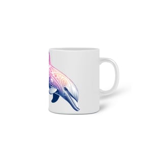 Nome do produto Caneca de Porcelana - Golfinho Colors Lilás