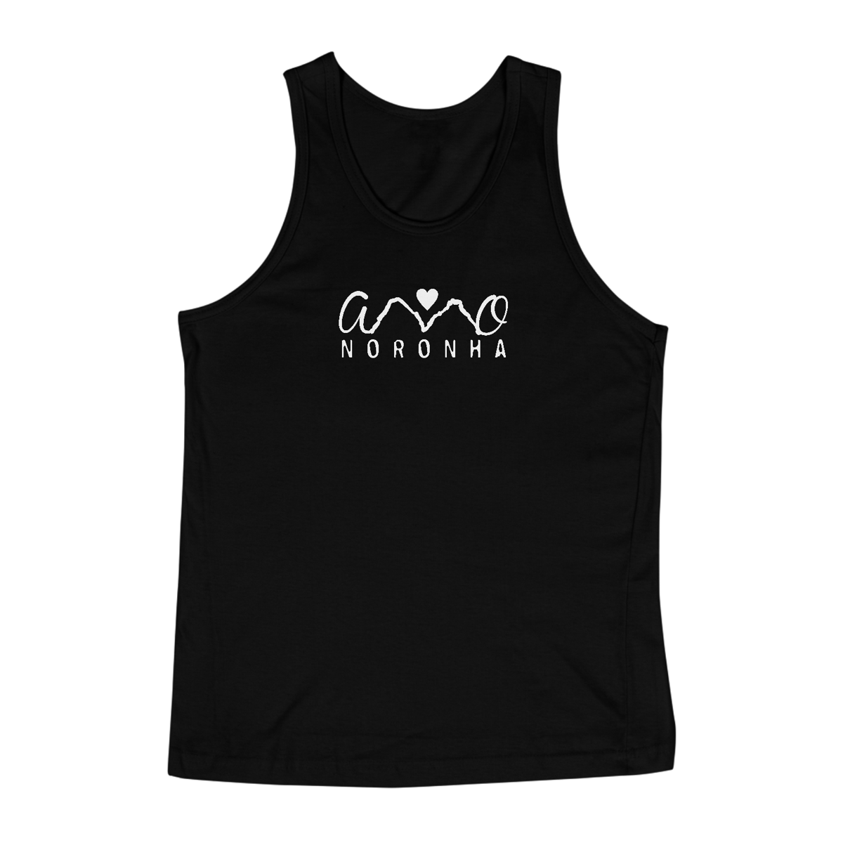 Nome do produto: Regata Amo Noronha - Logo Branca