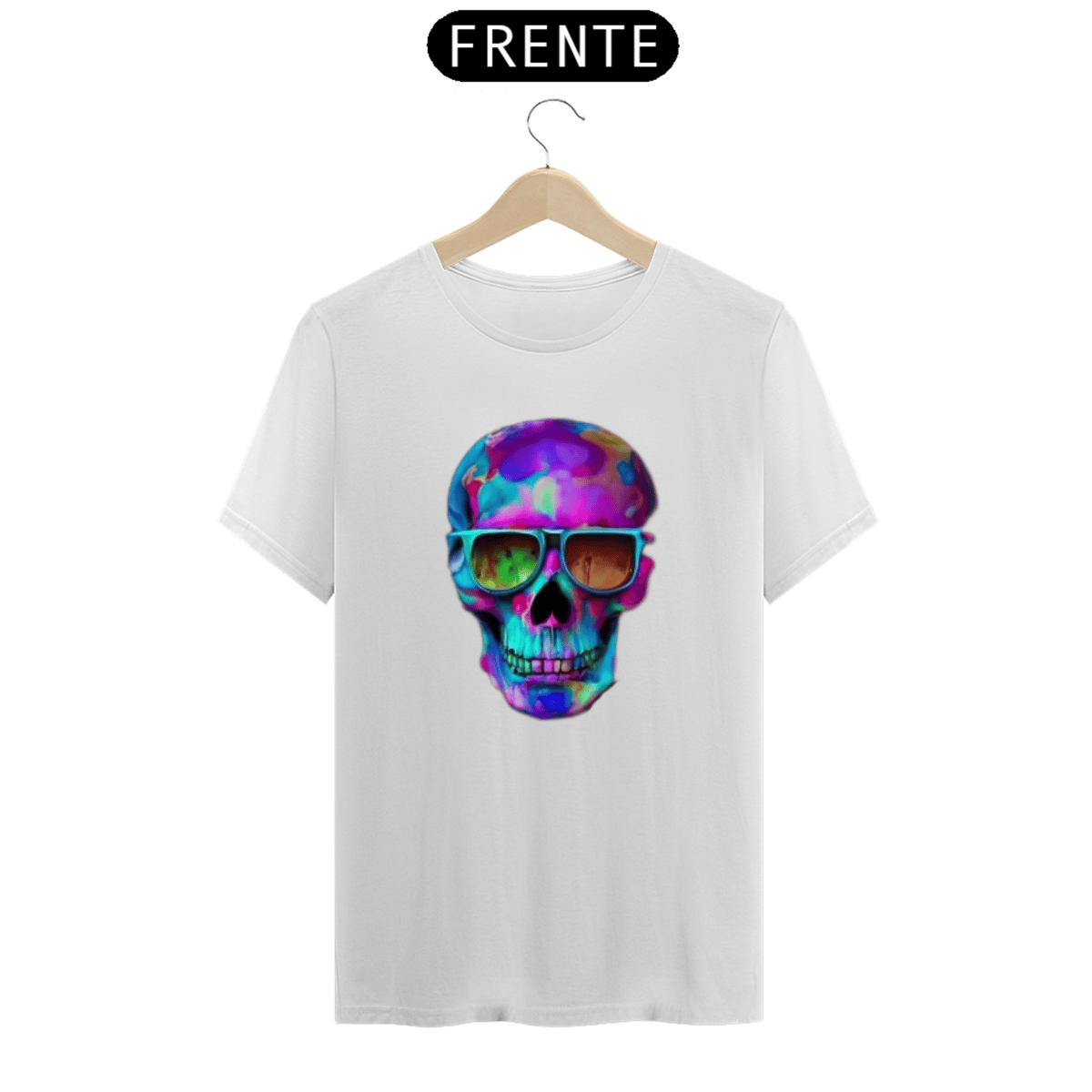 Nome do produto: camiseta caveira óculos
